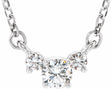 14K White 1/3 CTW Natural Diamond 16-18" Necklace