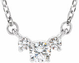 14K White 1/3 CTW Natural Diamond 16-18" Necklace