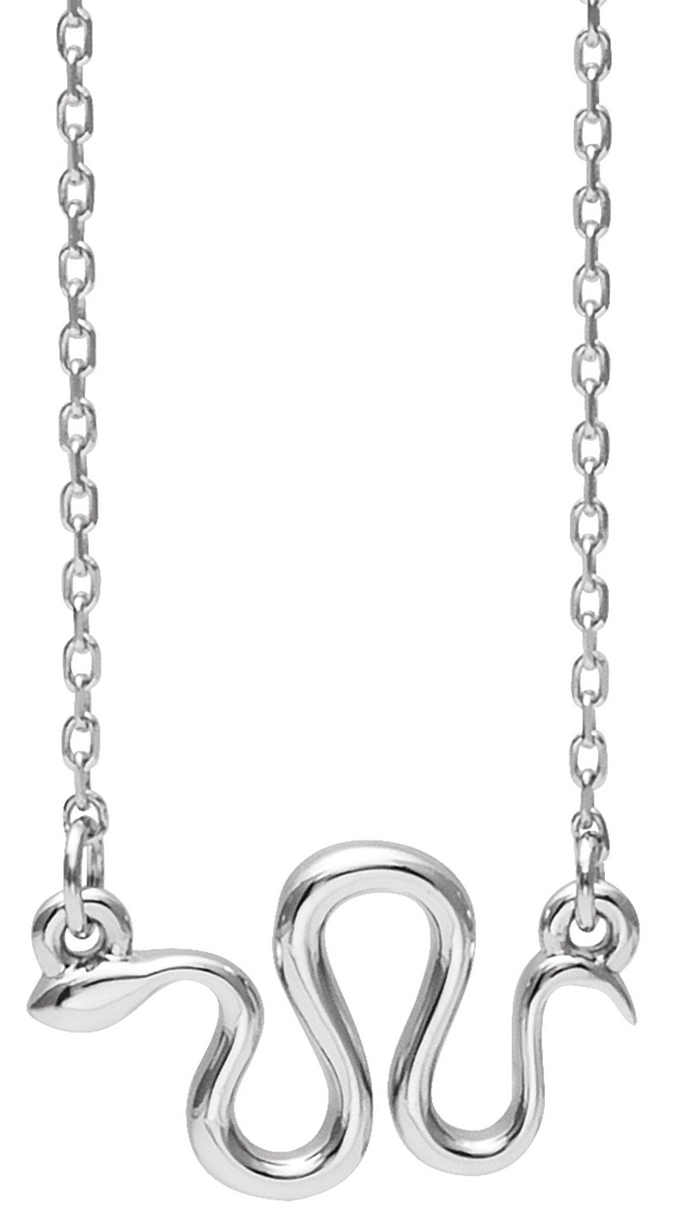 Sterling Silver Snake 16-18" Necklace