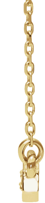 14K Yellow Gold 1/5 CTW Natural Diamond Bar 16-18" Necklace