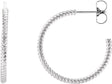 Sterling Silver Rope 21 mm Hoop Earrings