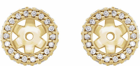 14K Yellow Gold 1/4 CTW Natural Diamond Earring Jackets