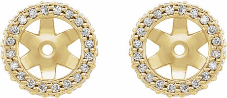 14K Yellow Gold 1/5 CTW Natural Diamond Earring Jackets