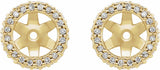 14K Yellow Gold 1/5 CTW Natural Diamond Earring Jackets