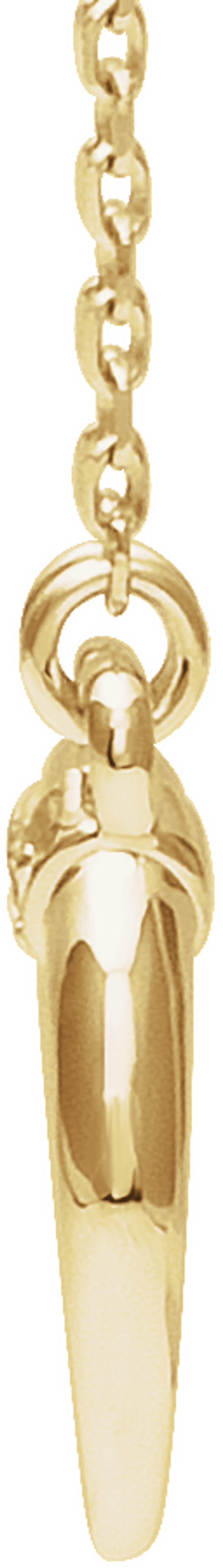14K Yellow Gold .025 CTW Natural Diamond 16-18" Necklace 