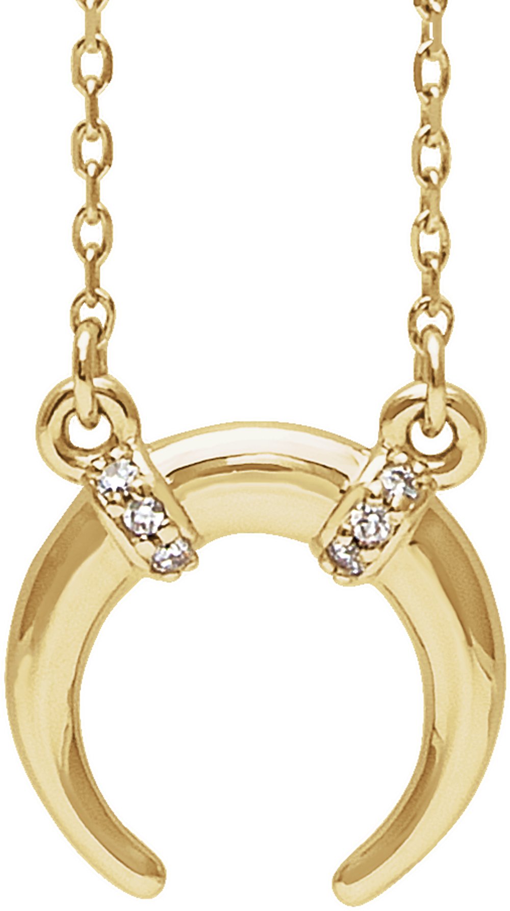 14K Yellow Gold .025 CTW Natural Diamond 16-18" Necklace 
