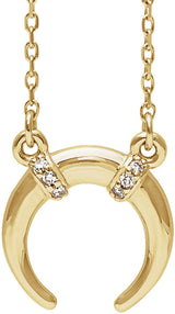 14K Yellow Gold .025 CTW Natural Diamond 16-18" Necklace 