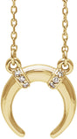 14K Yellow Gold .025 CTW Natural Diamond 16-18" Necklace 