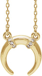 14K Yellow .025 CTW Natural Diamond 16-18" Necklace 