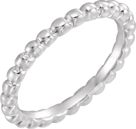 Sterling Silver Stackable Bead Ring