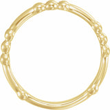 14K Yellow Stackable Bead Ring