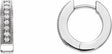 14K White Gold 1/8 CTW Natural Diamond 12.5 mm Hoop Earrings