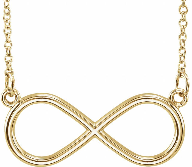 14K Yellow Infinity 17" Necklace