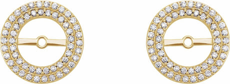 14K Yellow 1/3 CTW Natural Diamond Earring Jackets