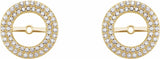 14K Yellow Gold 1/3 CTW Natural Diamond Earring Jackets