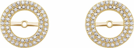 14K Yellow Gold 1/3 CTW Natural Diamond Earring Jackets