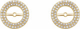 14K Yellow Gold 1/3 CTW Natural Diamond Earring Jackets