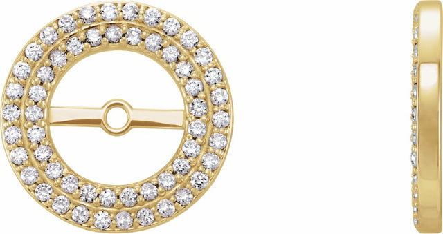 14K Yellow Gold 1/3 CTW Natural Diamond Earring Jackets