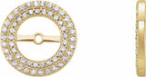 14K Yellow Gold 1/3 CTW Natural Diamond Earring Jackets