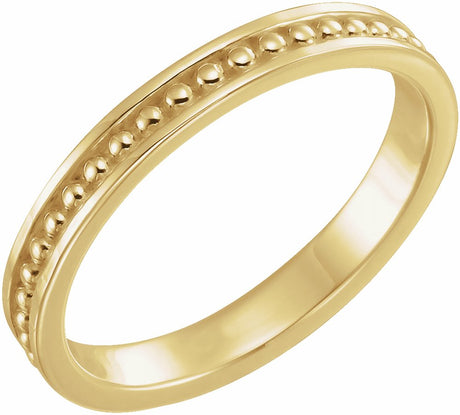 14K Yellow Stackable Bead Ring