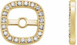 14K Yellow Gold 1/10 CTW Natural Diamond Halo-Style Earring Jackets