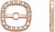 14K Rose 1/10 CTW Natural Diamond Halo-Style Earring Jackets