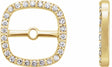 14K Yellow .08 CTW Natural Diamond Halo-Style Earring Jackets