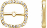 14K Yellow .08 CTW Natural Diamond Halo-Style Earring Jackets