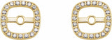 14K Yellow .08 CTW Natural Diamond Halo-Style Earring Jackets