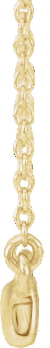 14K Yellow Gold 1/10 CTW Natural Diamond Bar 16-18" Necklace