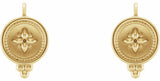 14K Yellow Beaded Lever Back Earrings