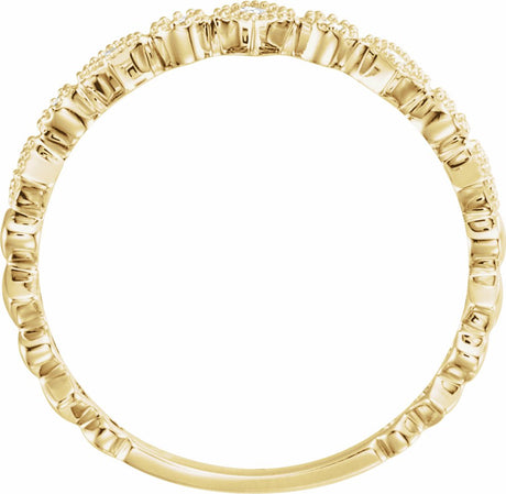 14K Yellow 1/8 CTW Natural Diamond Anniversary Band