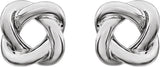 Sterling Silver 7x7 mm Knot Earrings