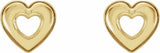 14K Yellow 8.5x8 mm Heart Earrings