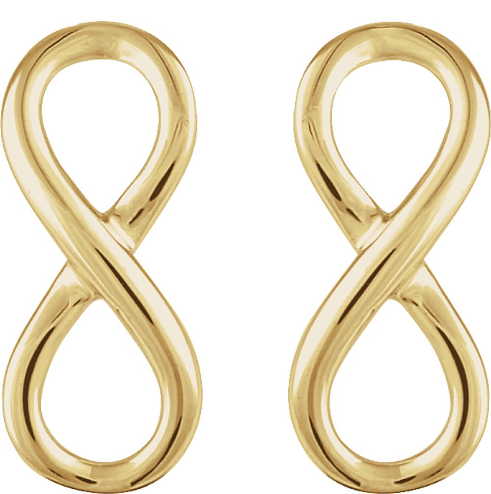 14K Yellow Infinity-Inspired Earrings