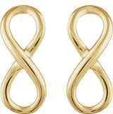 14K Yellow Infinity-Inspired Earrings