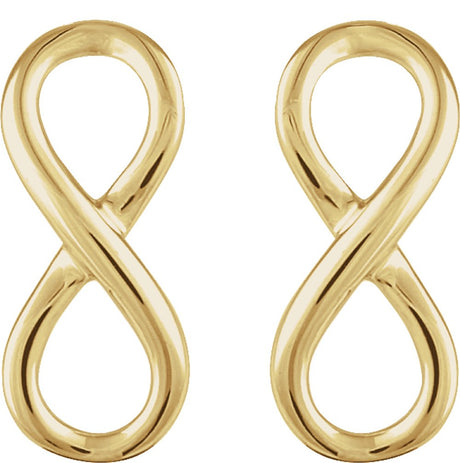 14K Yellow Infinity-Inspired Earrings