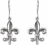 Sterling Silver Fleur-de-lis Earring