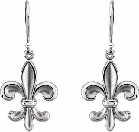 Sterling Silver Fleur-de-lis Earring