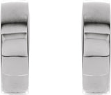 Platinum Hinged 14.5 mm Hoop Earrings
