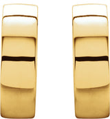 14K Yellow/White Hinged 14.5 mm Hoop Earrings