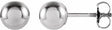14K White Gold 5 mm Ball Stud Earrings