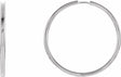 10K White Gold Hinged 38 mm Hoop Earrings
