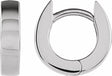 14K White Gold Hinged 10.2 mm Hoop Earrings