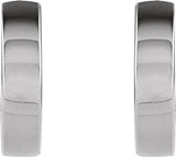 14K White Gold Hinged 10.2 mm Hoop Earrings