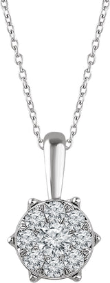 14K White 1/3 CTW Natural Diamond 16-18" Necklace