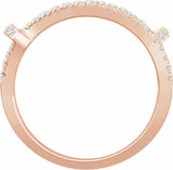 14K White/Rose/Yellow Gold 1/2 CTW Natural Diamond Ring  