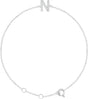 14K White Gold .06 CTW Natural Diamond Initial N 6-7" Bracelet