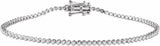 14K White Gold 9/10 CTW Natural Diamond 7" Line Bracelet  