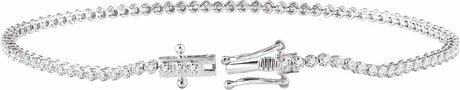 14K White Gold 9/10 CTW Natural Diamond 7" Line Bracelet  